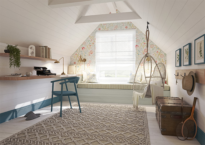 Kalahari Voile, Pure White - Motorised Roman Blind - Image 6
